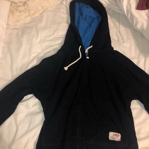 Cropped zip up hoodie